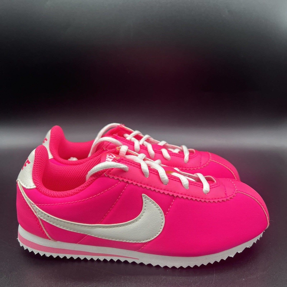 Nike Cortez Nylon Pink White Swoosh 749514-601 Sneakers Shoes Youth Sizes 12 - 2 - Picture 2 of 6